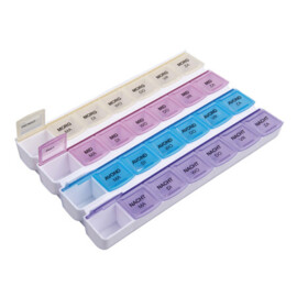 Pillendoos 7 daags vier dagdelen