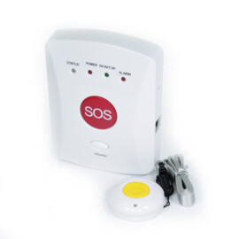 Paniekknop met SMS Alarm naar mobiele telefoon, kleur wit, 2G