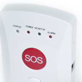 Paniekknop met SMS Alarm naar mobiele telefoon, kleur wit, 2G