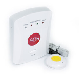 Paniekknop met SMS Alarm naar mobiele telefoon, kleur wit, 2G