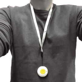 Paniekknop met SMS Alarm naar mobiele telefoon, kleur wit, 2G