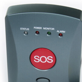 Paniekknop met SMS Alarm naar mobiele telefoon, kleur antraciet, 2G