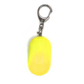 Persoonlijk alarm, fluoriserend geel, 130 decibel, sleutelhanger en zaklamp