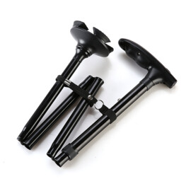 Wandelstok met 3 ingebouwde leds, inklapbaar, zeer stevig en solide voetstuk