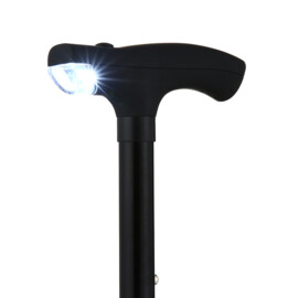 Wandelstok met ingebouwde led, inklapbaar, zeer stevig en solide voetstuk