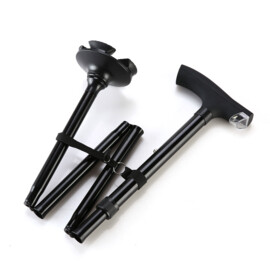 Wandelstok met ingebouwde led, inklapbaar, zeer stevig en solide voetstuk