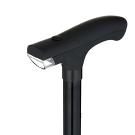 Wandelstok met ingebouwde led, inklapbaar, zeer stevig en solide voetstuk