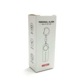 Persoonlijk alarm, zwart, 130 decibel, sleutelhanger en zaklamp