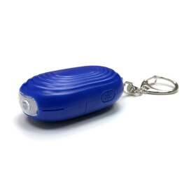 Persoonlijk alarm, blauw, 130 decibel, sleutelhanger en zaklamp