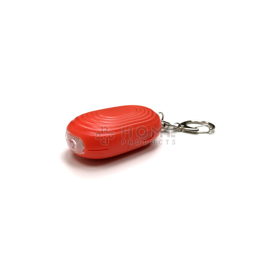 Persoonlijk alarm, rood, 130 decibel, sleutelhanger en zaklamp
